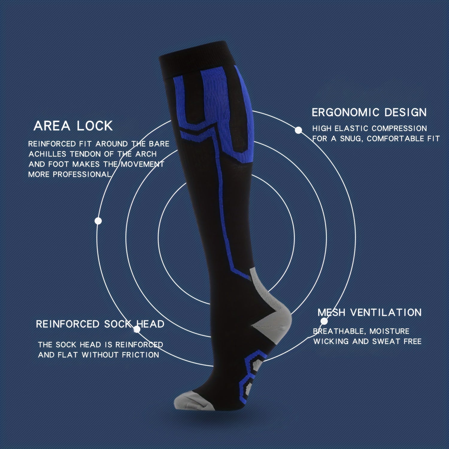 Outdoor Compression Stockings for Running Basketball Training