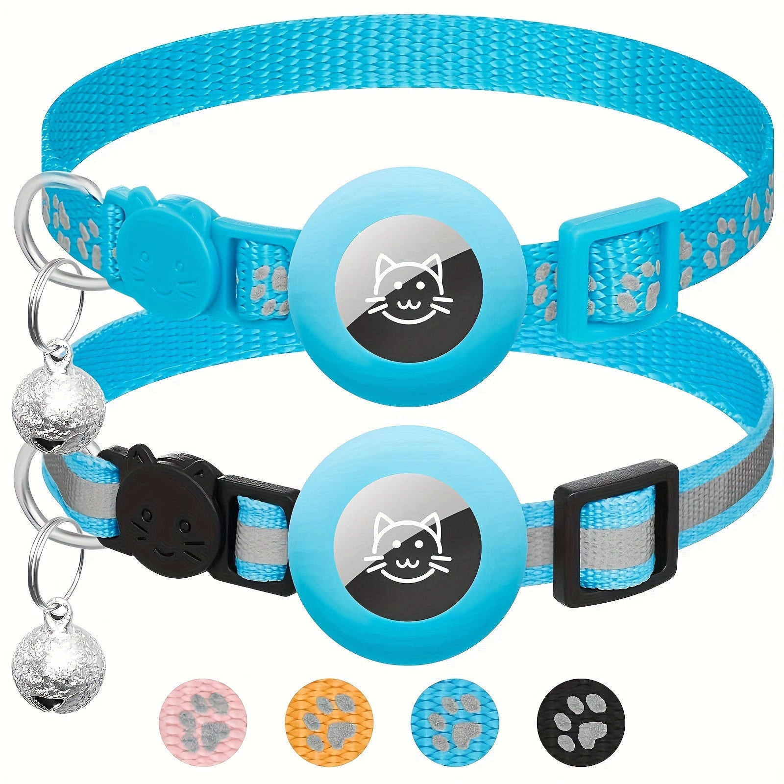 2 Pack Cat Collar With Bell Breakaway Reflective Kitten Collar