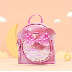 Cartoon Cat Bow Decor Casual Backpack for Kids