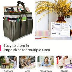 Craft & Art Tote 600D Nylon Organizer Bag with Storage Pockets