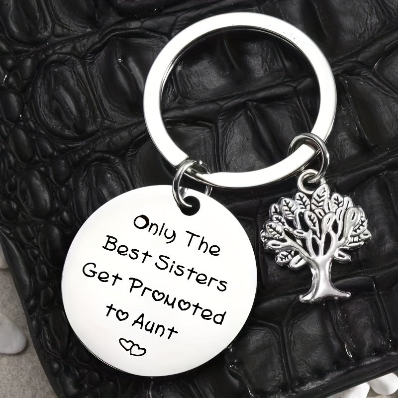 Stainless Steel Aunt Keychain Gift From Niece