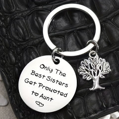 Stainless Steel Aunt Keychain Gift From Niece