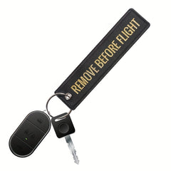 Remove Before Flight Airplane Embroidery Backpack Keychain