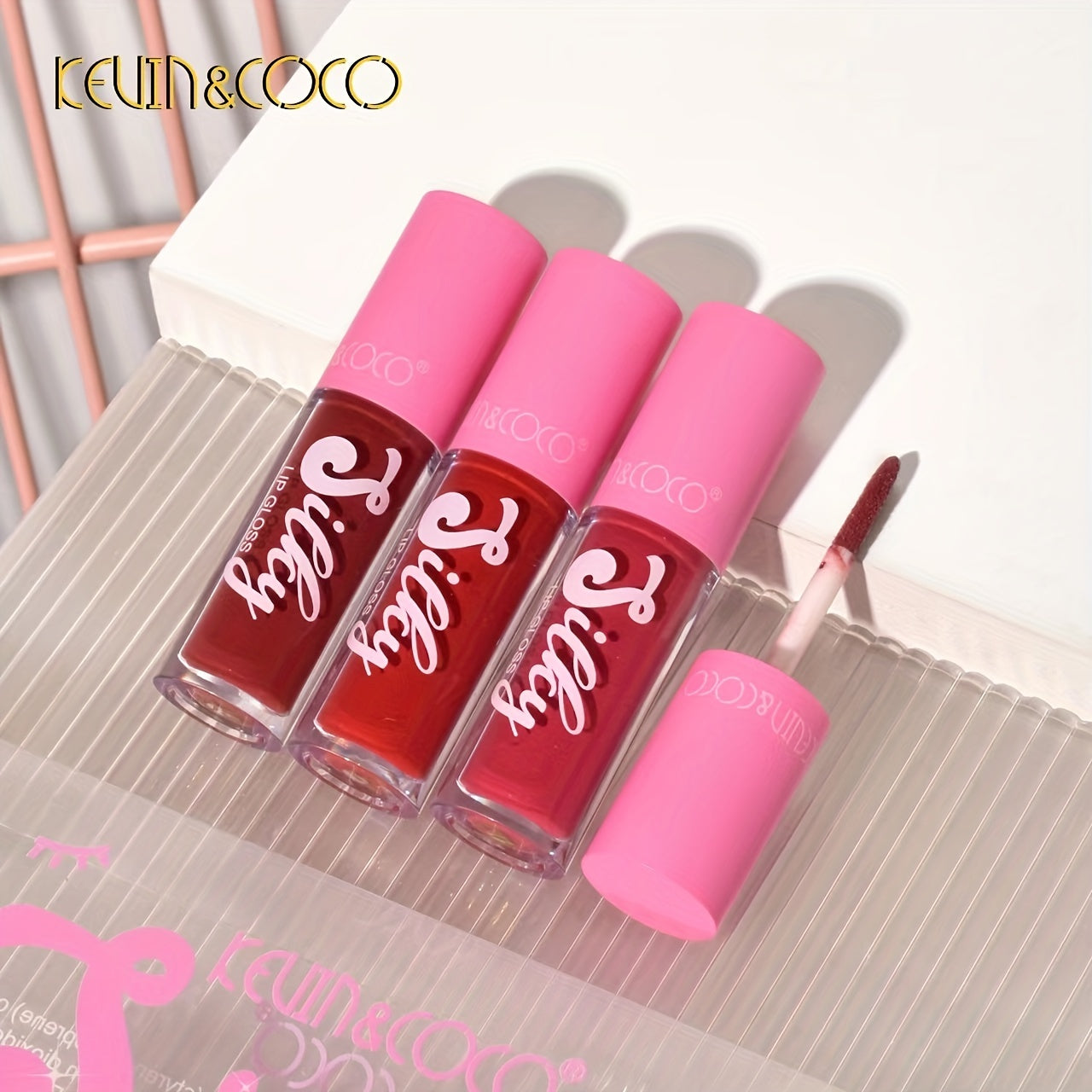 KEVIN&COCO 8-Piece Lip Gloss Box Velvet Mist Gloss Lip Glaze