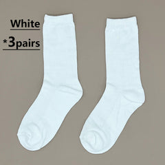 3 Pairs Women's Basic Mid Tube Socks - Unisex