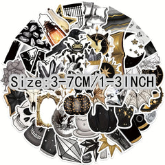 50pcs Gothic Style Graffiti Stickers for Laptop Helmet Cup