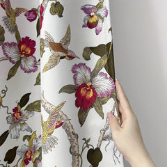 Rustic Floral Blackout Curtain for Living Room Bedroom Decor