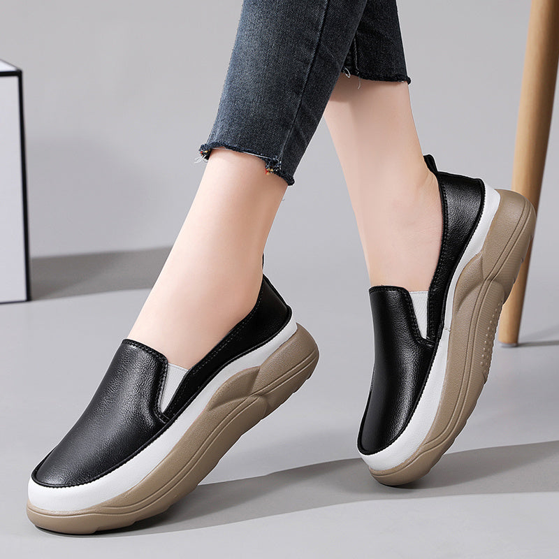 Round Toe Comfort Walking Shoes Lightweight Flat Shoes
