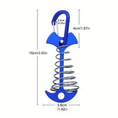 Aluminium Deck Anchor Pegs Carabiners Fishbone Stakes & Cord Adjusters