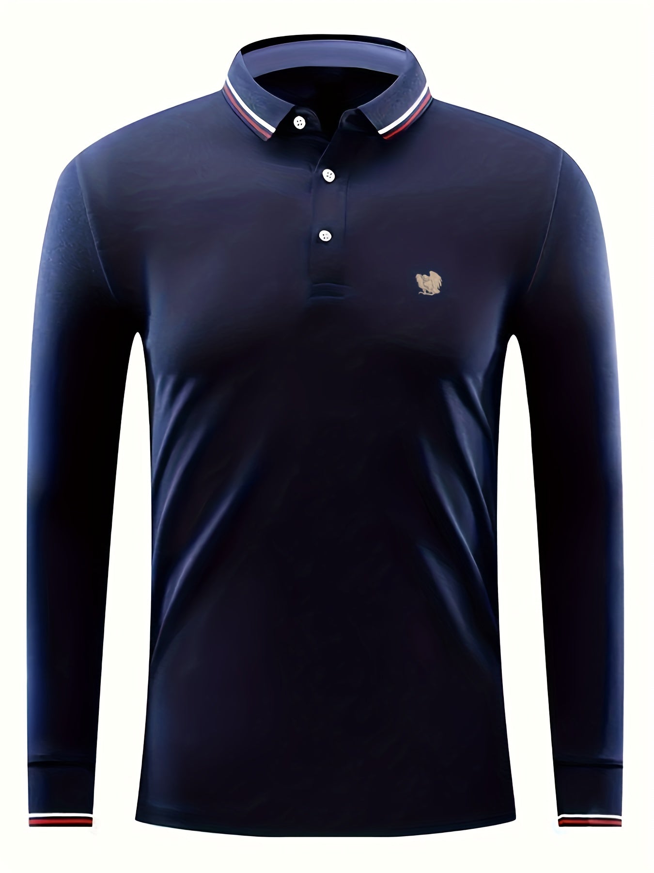 Eagle & Snake Print Men's Casual Button Up Polo Shirt