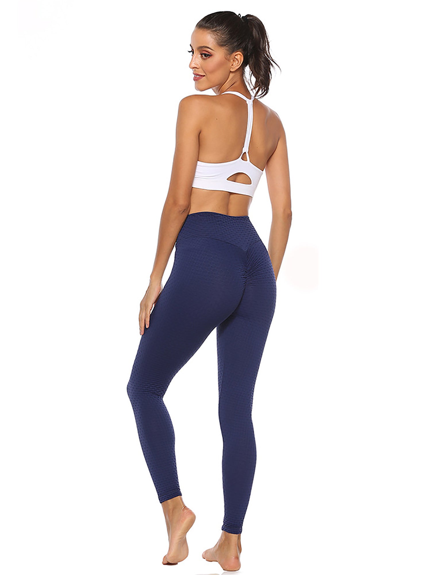 Seamless High-Waisted Yoga Leggings Moisture-Wicking Stretchy Athletic Pants