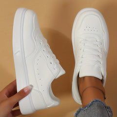 Women's Lace Up Non-slip Board Shoes Low Versatile Running Shoes