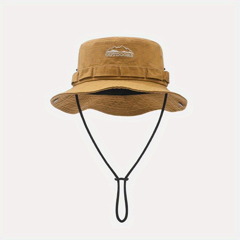 Foldable Bucket Sun Hat Embroidered Boonie Hat
