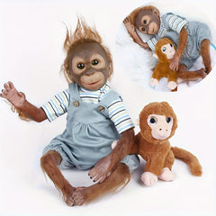 22" Reborn Monkey Soft Silicone Vinyl Doll Lifelike Real Newborn Toy