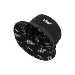 Letter Print Reversible Men's Bucket Hat