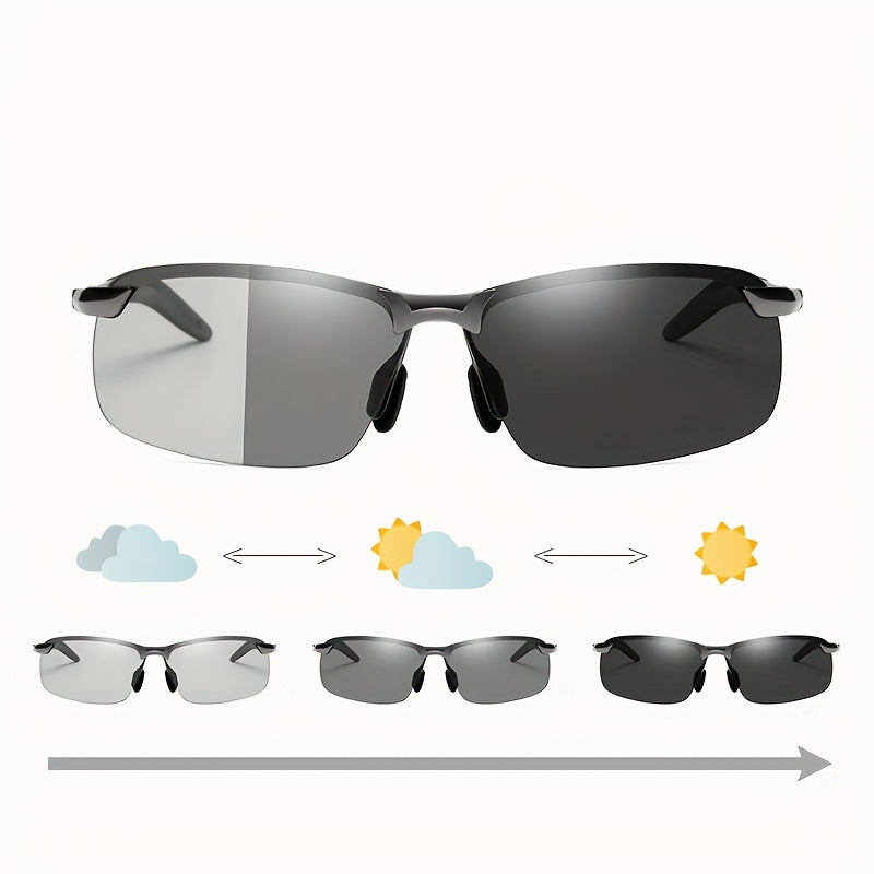 Men's Alloy Sunglasses For Day And Night Use