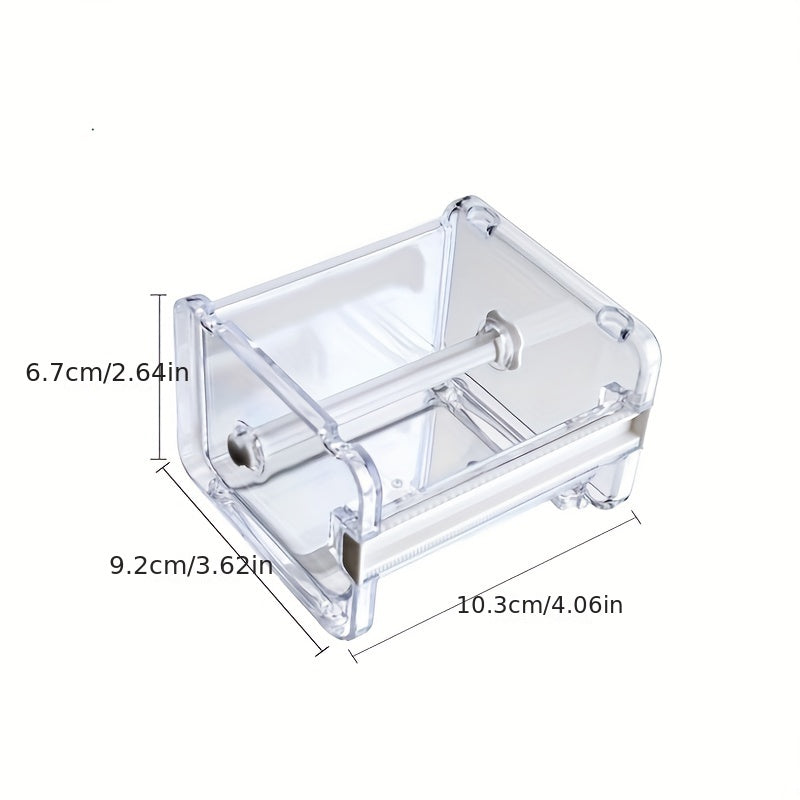 Tape Cutter Set Transparent Tape Holder Dispenser Office Stationery