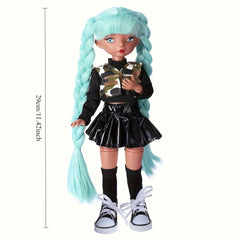 Pink Doll 360 Jointed Doll with 4 Outfits Fashionable Collectible Gift for Girls