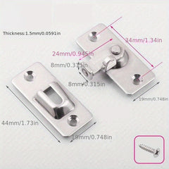 90 Degree Stainless Steel Door Latch Right Angle Sliding Bending Door Lock