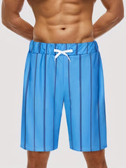 Men's Striped Cycling Shorts for Fitness Gym Outdoor Adventures