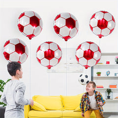 6pcs Football Theme Foil Balloons Birthday Party Sports Games Supplies