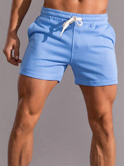 Men's Cotton Sports Shorts Quick Dry Casual 3 4 Pants Pockets Jogger
