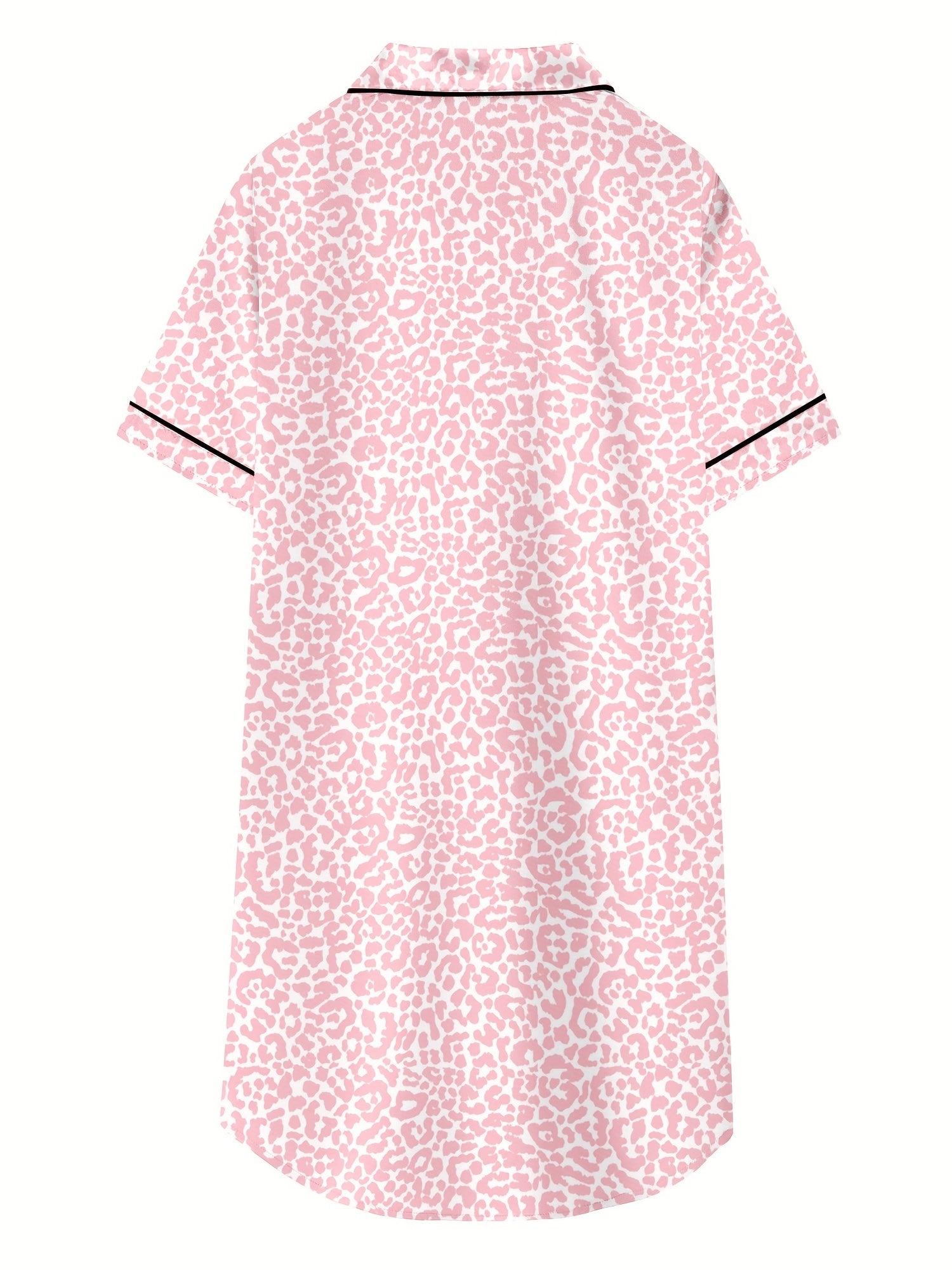 Girls Nightshirt Dress Button Down Nightgown Short Sleeve Sleepwear PJ