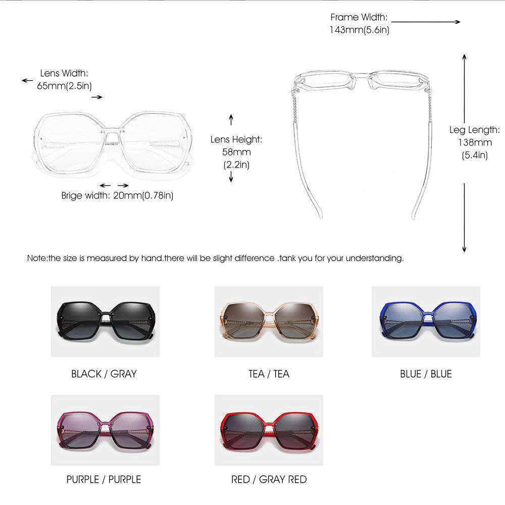 Vintage Polarized Square Sunglasses UV400 Driving Glasses