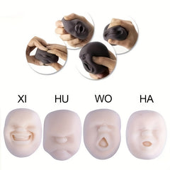 Rubber Stress Ball Toy with Human Face - Soft Sensory Fun
