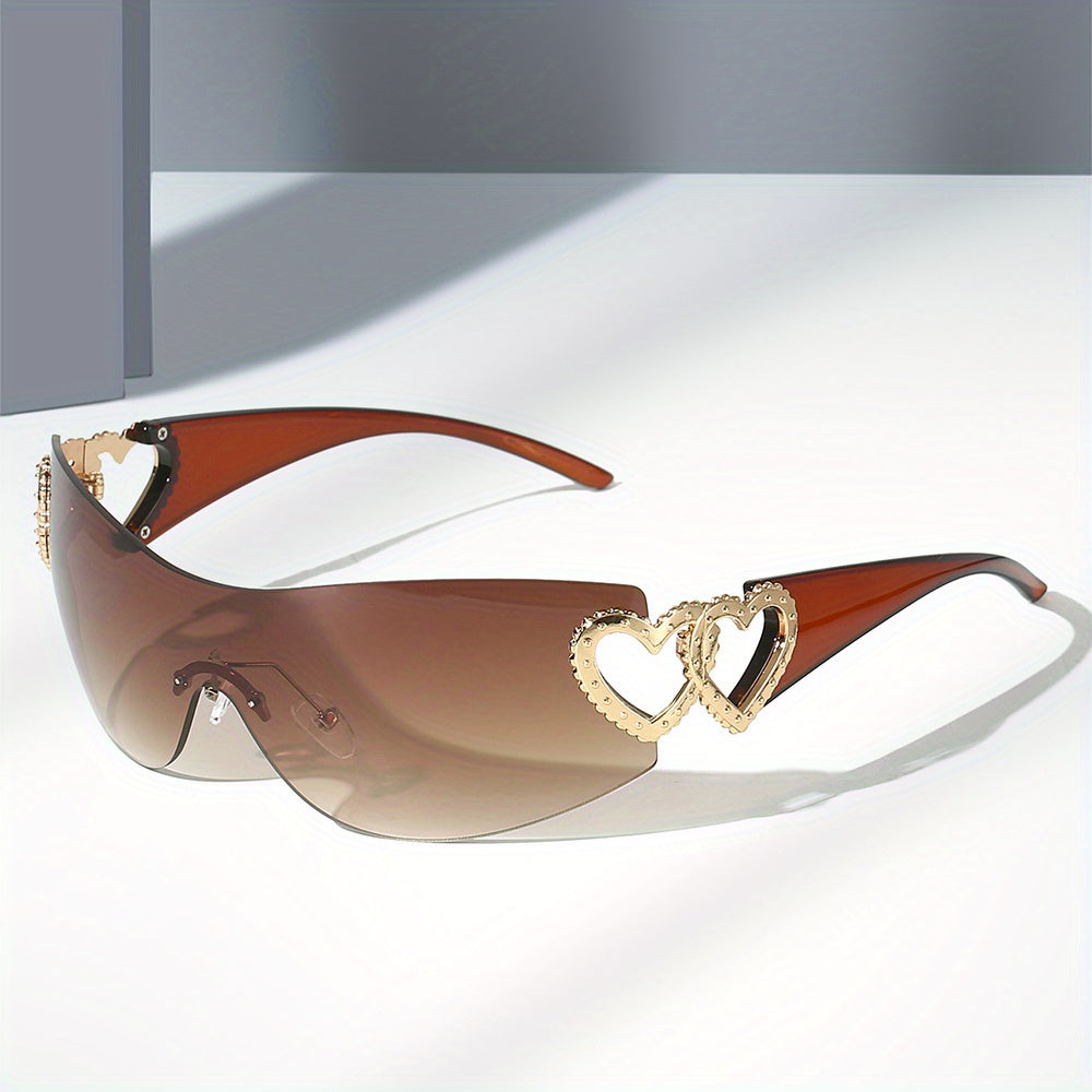 Men's Frameless Sports Sunglasses Y2K Vintage Glasses