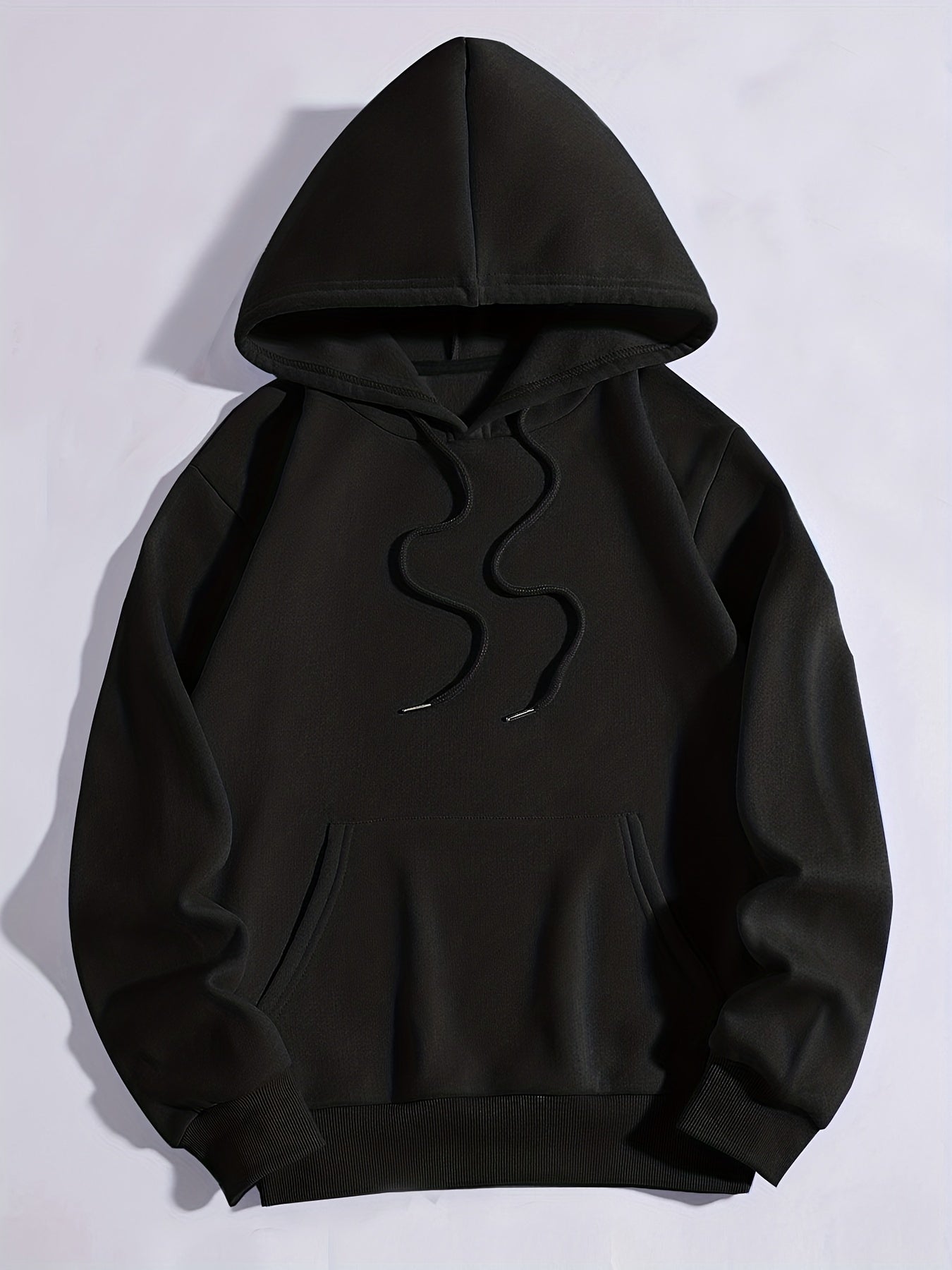 Kangaroo Pocket Hoodie Casual Long Sleeve Drawstring Hoodies Sweatshirt
