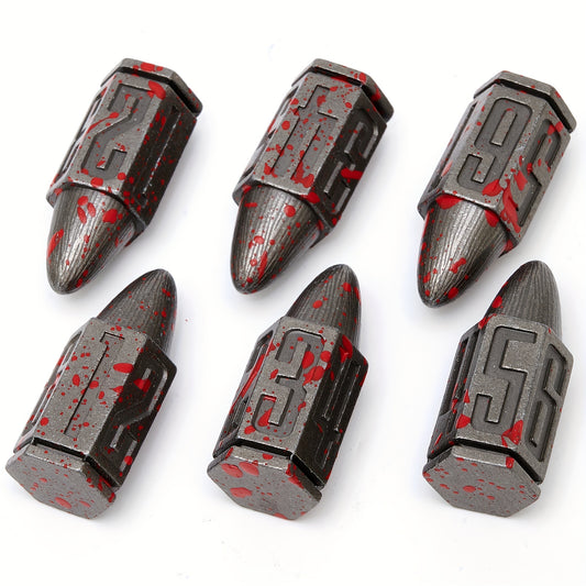 6pcs Metal Polyhedral Dice Set For RPG Board Games
