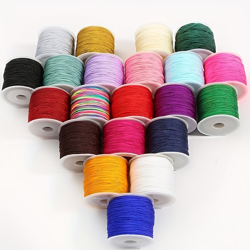 Colorful Beaded Rope Bracelet Line Beading Cord 0.8mm 50 Yards