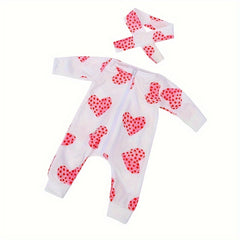 Onesie Headband Doll Clothes for 43-45cm Dolls