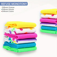 6 Pairs Candy Socks Women's Low Cut Ankle Socks