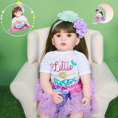 22 Inch Realistic Girl Doll Reborn Doll Newborn Reborn Baby Doll Princess