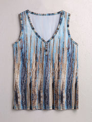 Sleeveless Allover Print V-Neck Tank Top for Women
