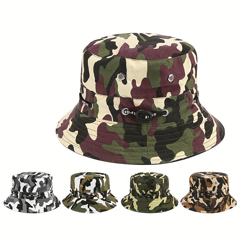 Adult Camo Fishing Hat Outdoor Sunshade Worker Hat