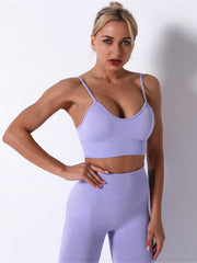 Women's Seamless Fitness Set: Sports Bra & Leggings