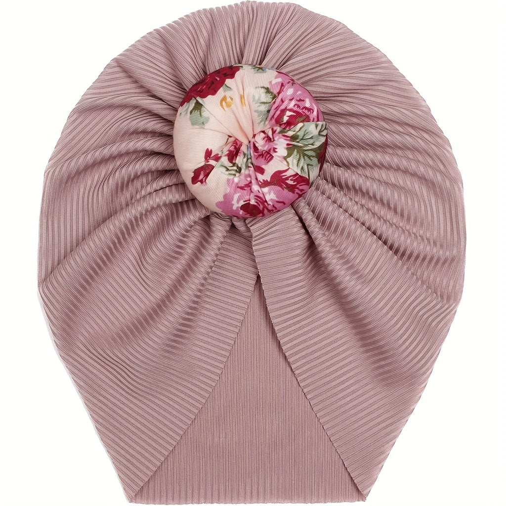 Threaded Ball Head Printed Halogen Gate Baby Headscarf