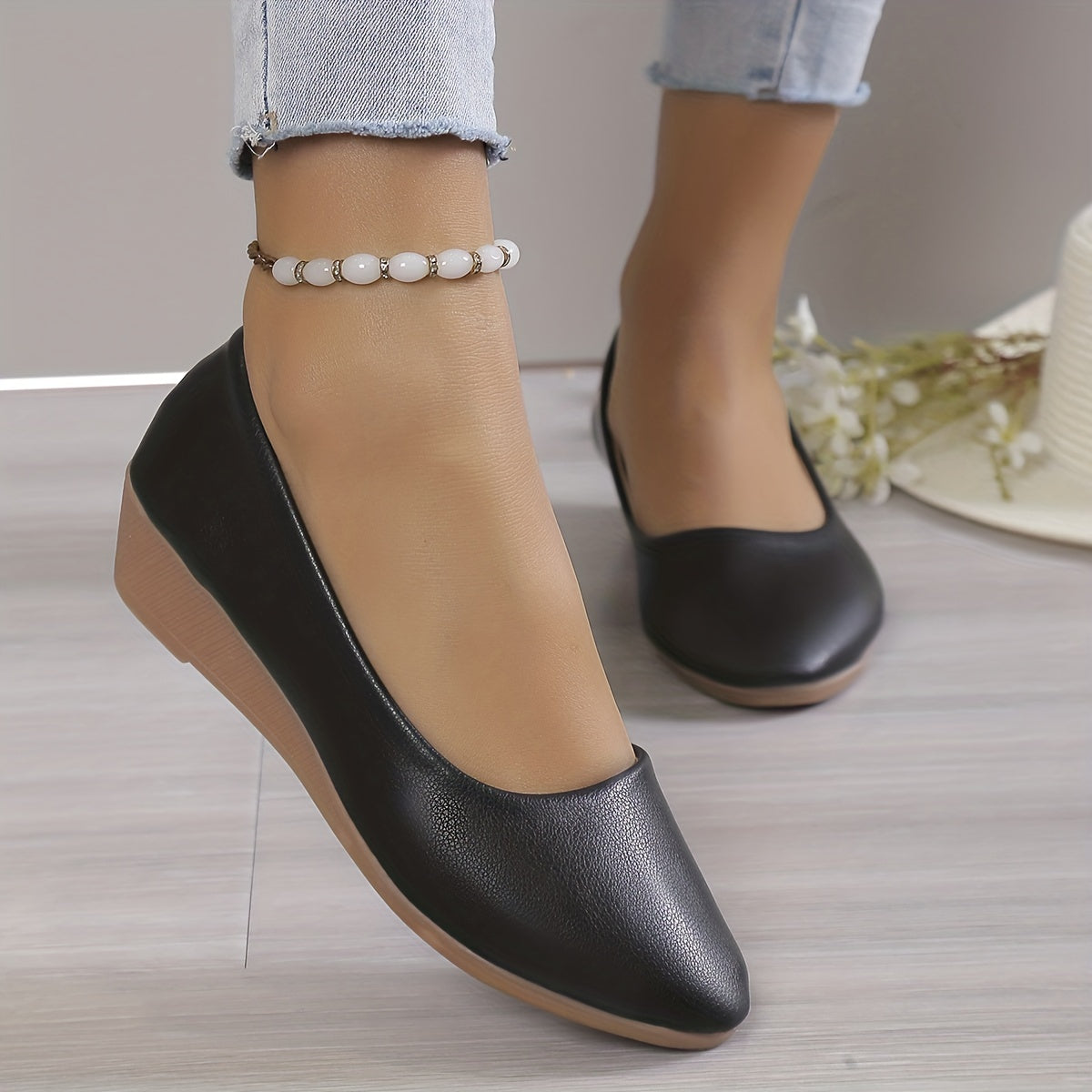 Women's Comfy Slip On Wedge Shoes Lightweight Soft Sole