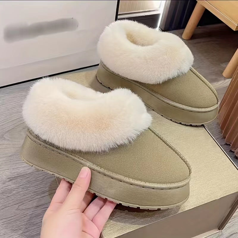Women's Non-slip Snow Boots Shallow Mouth Comfortable Thickened Wear-resistant