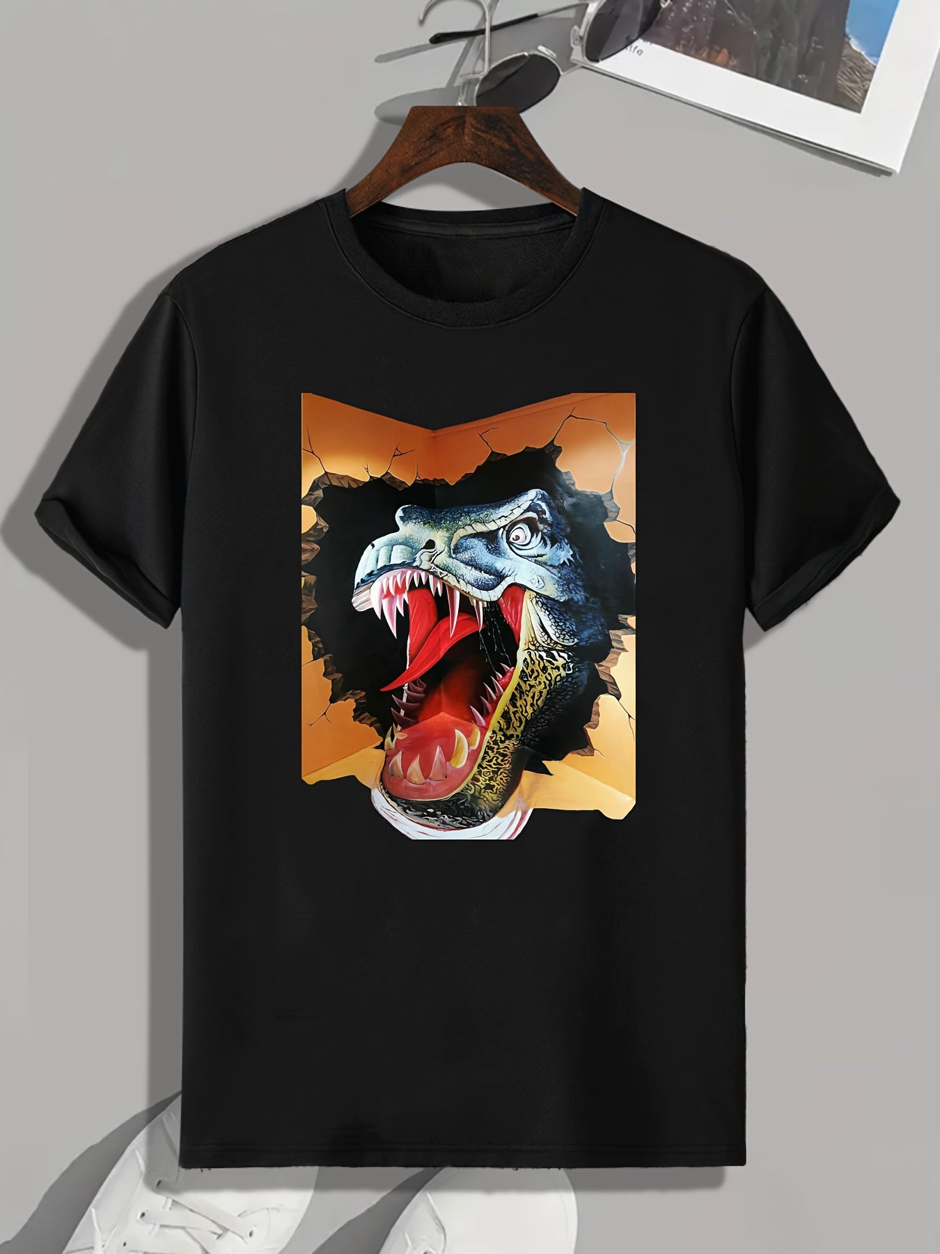 Dinosaur 3d Print Men's Graphic T shirt Casual Comfy Tees For Summer