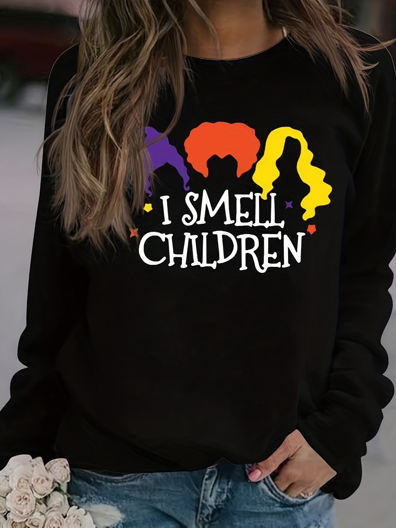 Women's Sports Fleece Sweatshirt Letter Graphic Pullover Warm Sweatshirt