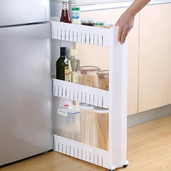 Slim Slide Out Pantry Storage Rack with 4 Baskets