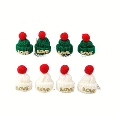 Christmas Mini Yarn Cap Bottle Cap DIY Doll Decoration