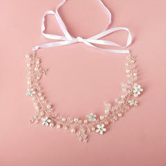 Flower Charm Hairband Rhinestone & Crystal Headband Bridal Wedding Accessory