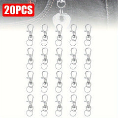 20pcs Keychain Keyring for Outdoor Camping Fishing