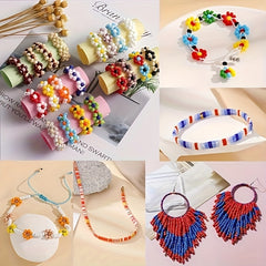 5000pcs 4mm Glass Rice Beads Letter Beads Set Seed Beads DIY Jewelry