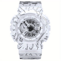 Comic Pattern Round Electronic Watch Waterproof Luminous Wrist Watch